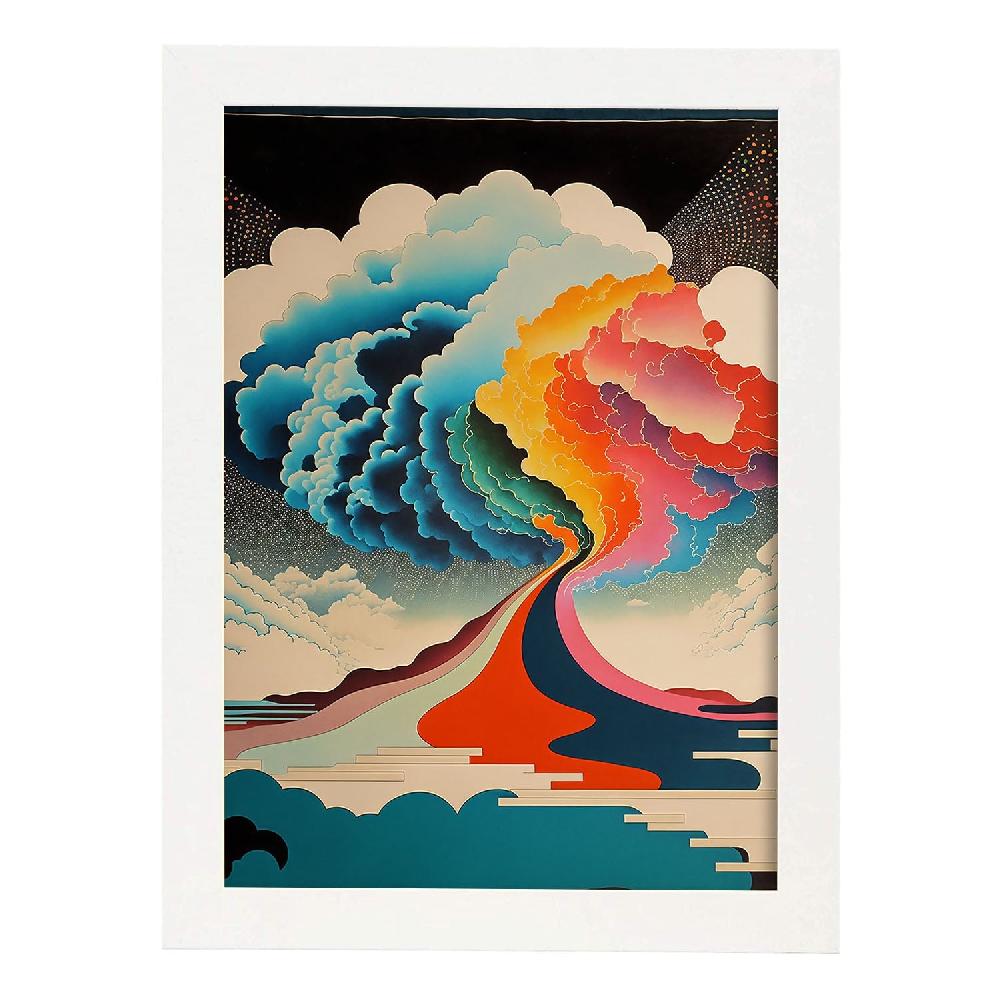 Nacnic Nacnic Laminas Abstractas Surrealistas Ukiyo 40 Para Diseño De Dormitorio O Sala De Estar