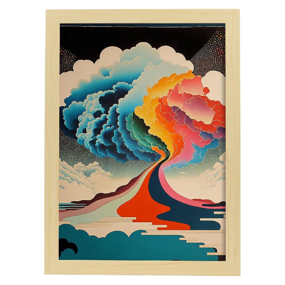 Nacnic Nacnic Laminas Abstractas Surrealistas Ukiyo 40 Para Diseño De Dormitorio O Sala De Estar