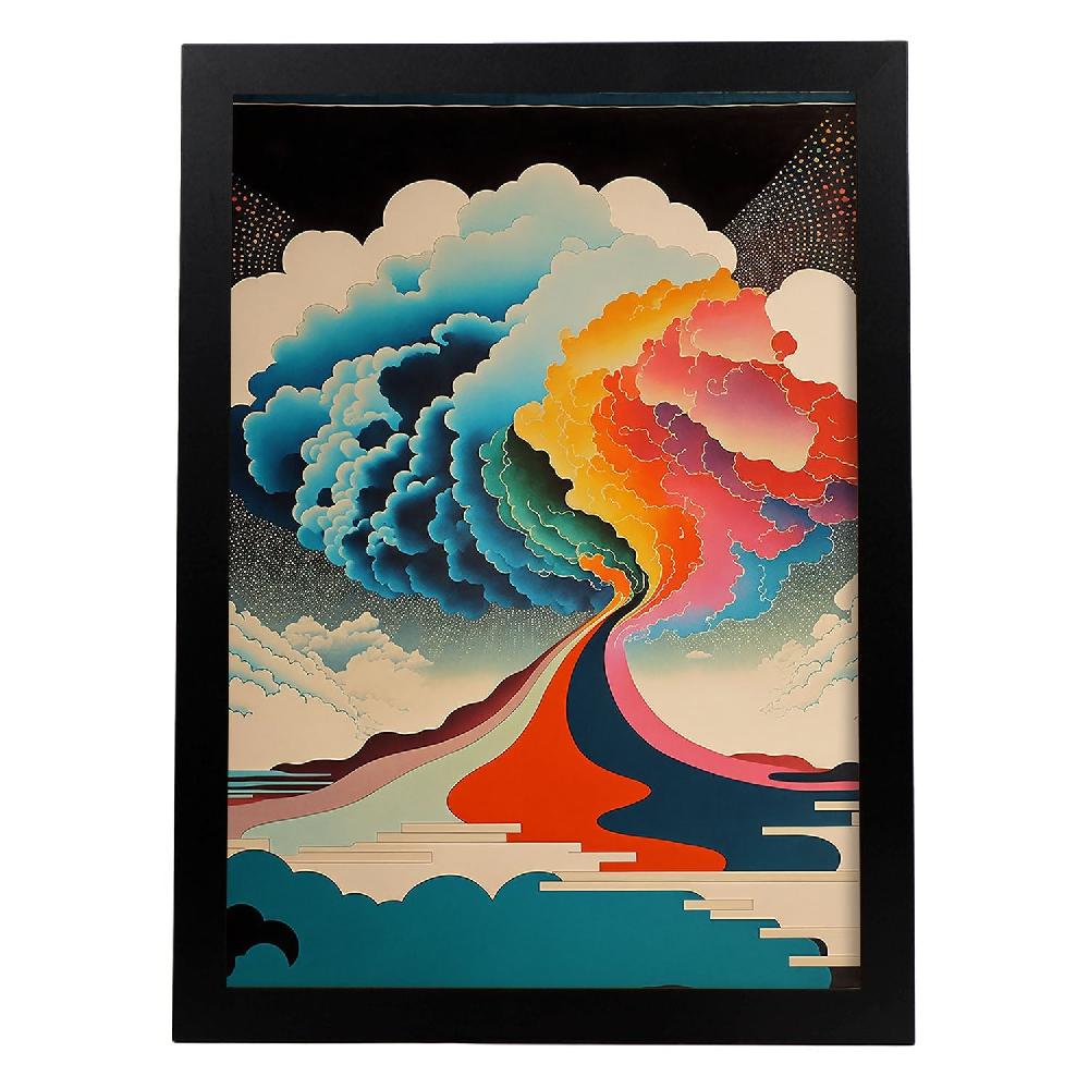 nacnic Nacnic Laminas Abstractas Surrealistas Ukiyo 40 para Diseño de Dormitorio o Sala de Estar