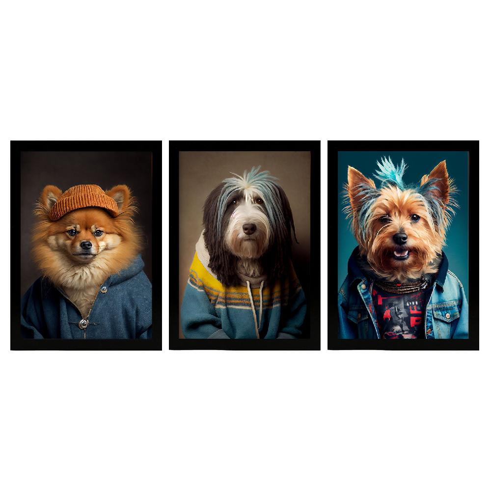 nacnic Nacnic Laminas de Arte Animal Humano Gato Finlandia Terrier Collie