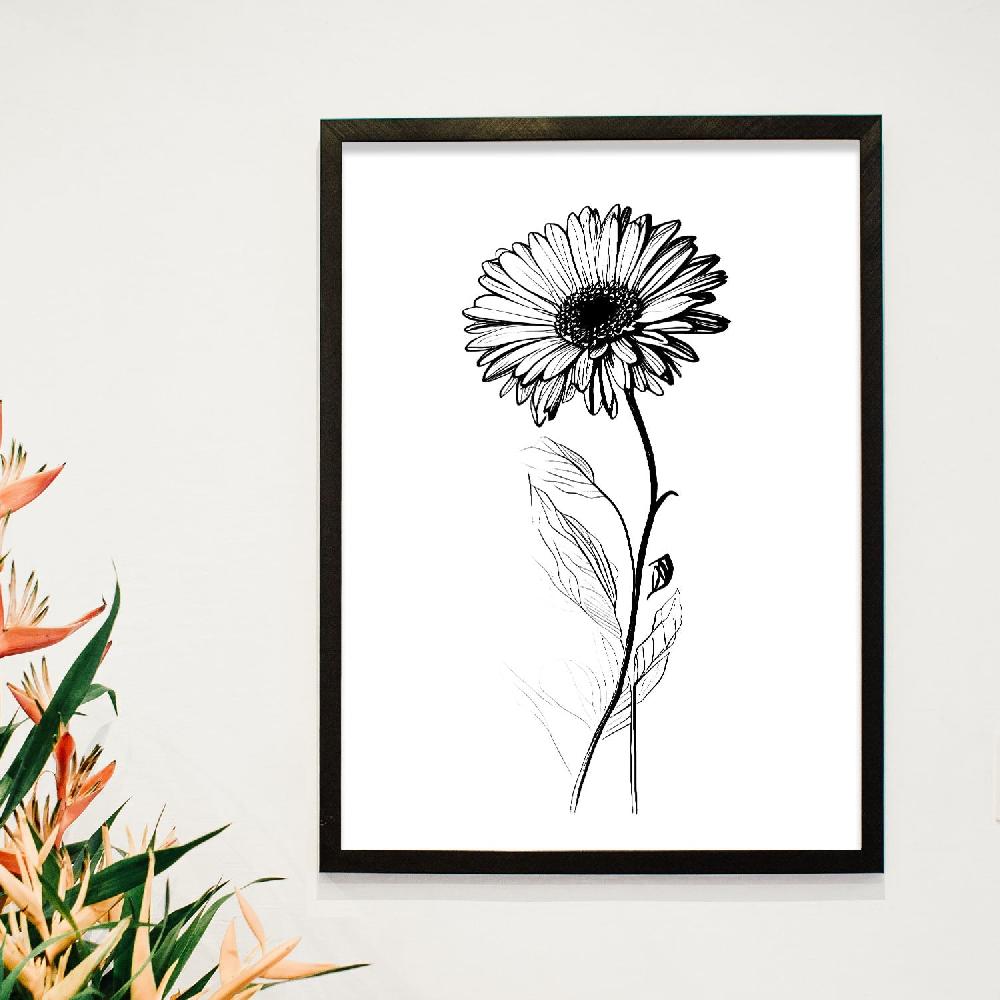 Nacnic Nacnic Láminas De Arte Minimalista Gerbera_2