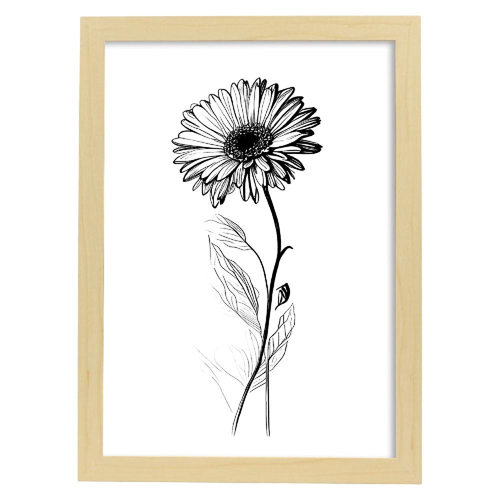 Nacnic Nacnic Láminas De Arte Minimalista Gerbera_2