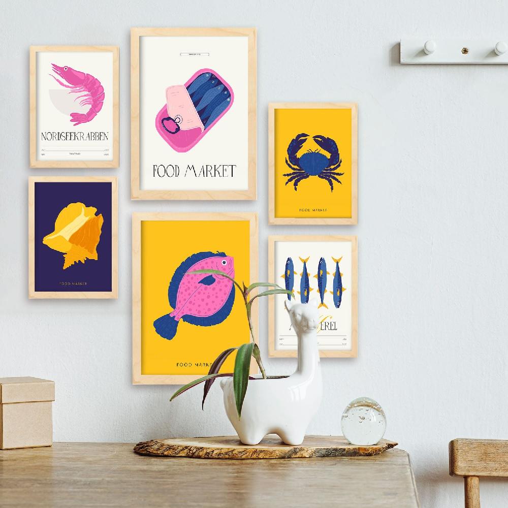 Nacnic Laminas De Comida Plantas Y Mariscos