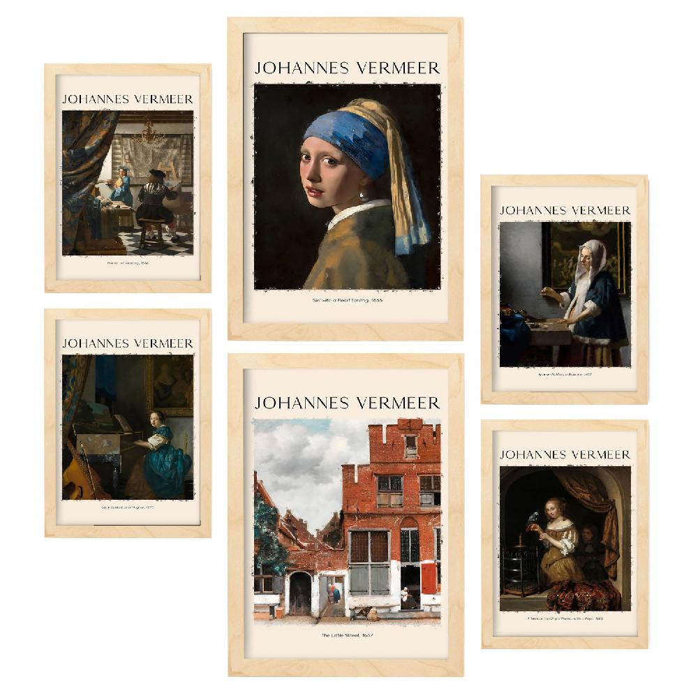 Nacnic Nacnic Láminas De Johannes Vermeer Colección De Obras De Arte