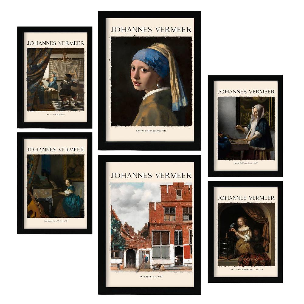 nacnic Nacnic Láminas de Johannes Vermeer Colección de Obras de Arte
