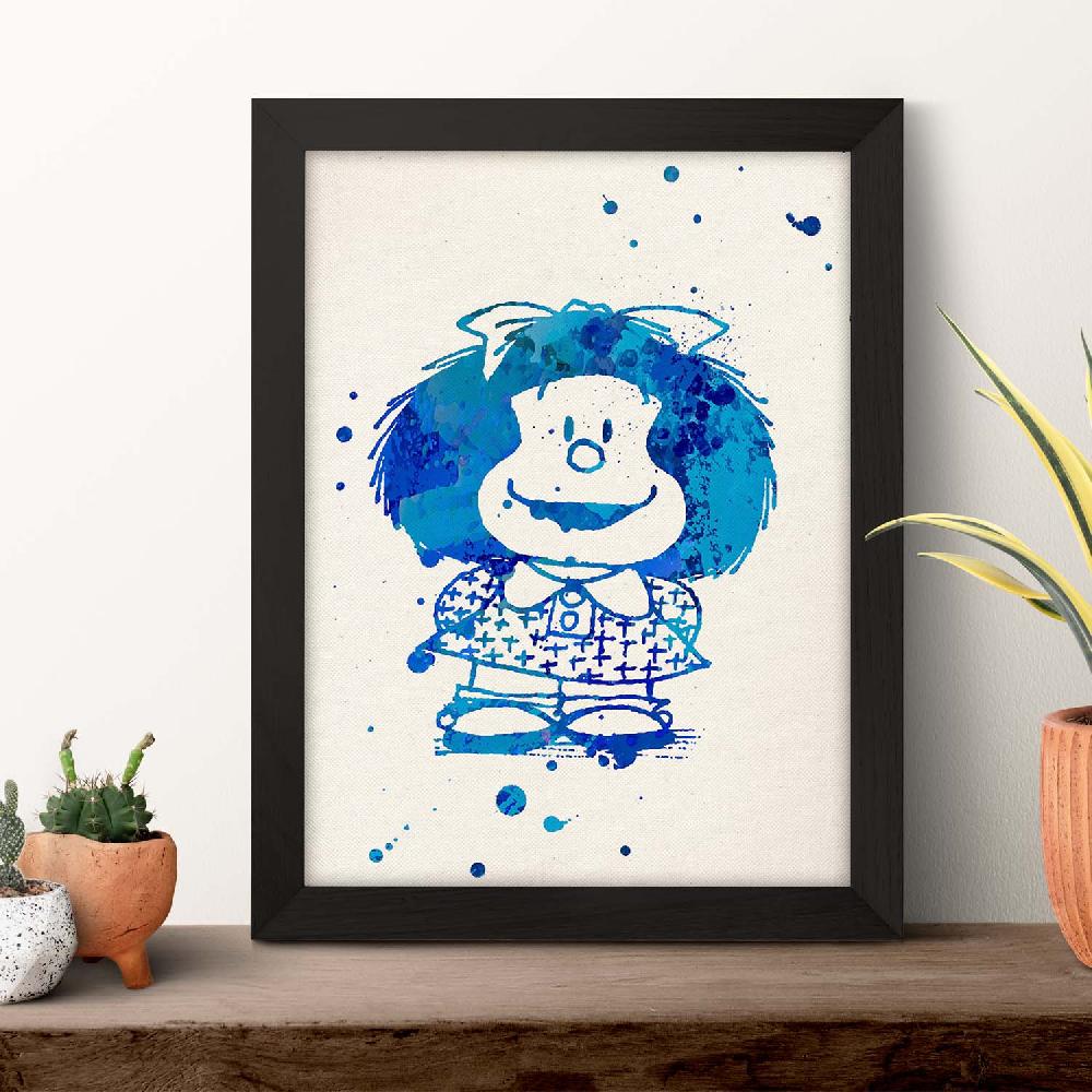 Nacnic Láminas De Mafalda Azul A Color Para Niños
