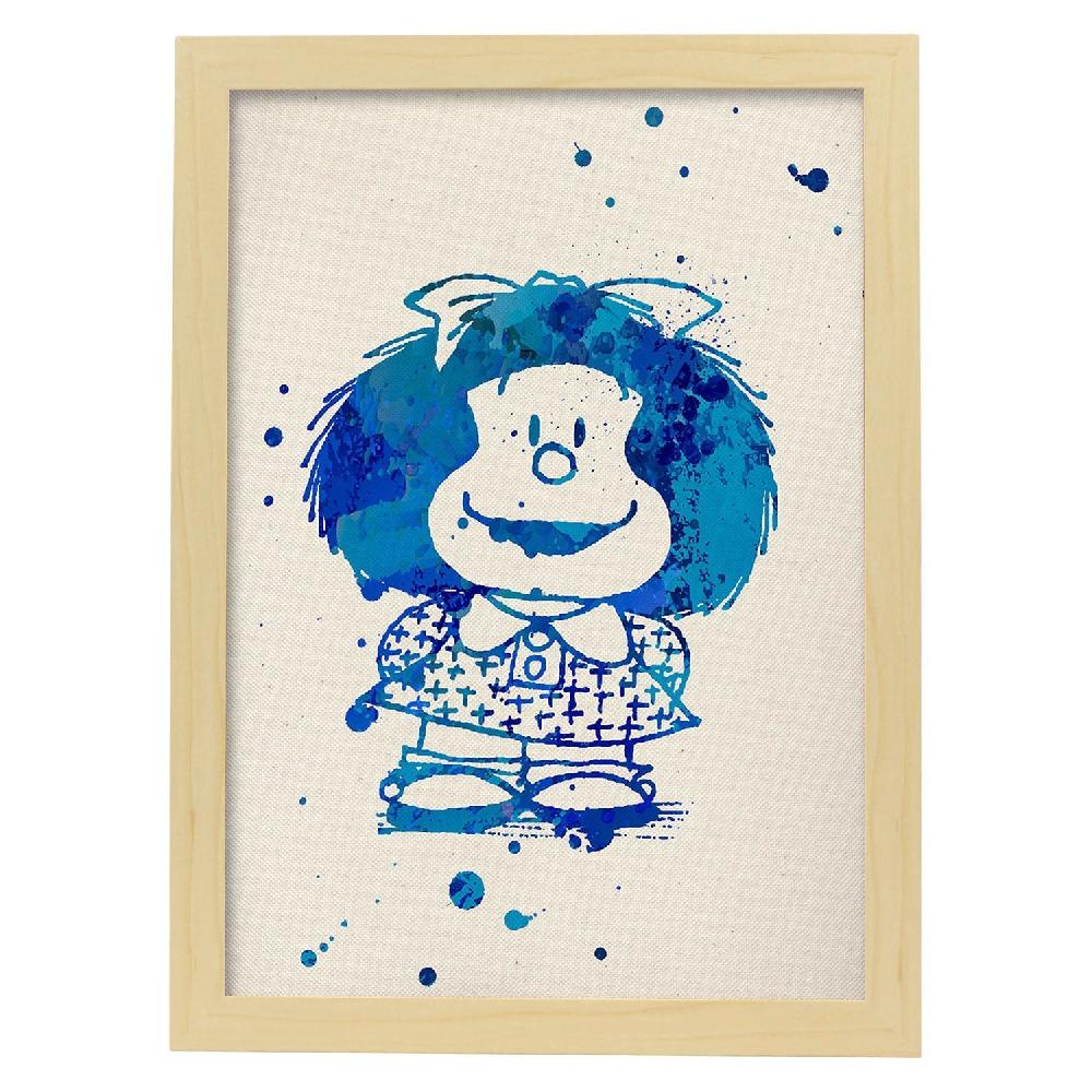 Nacnic Láminas De Mafalda Azul A Color Para Niños