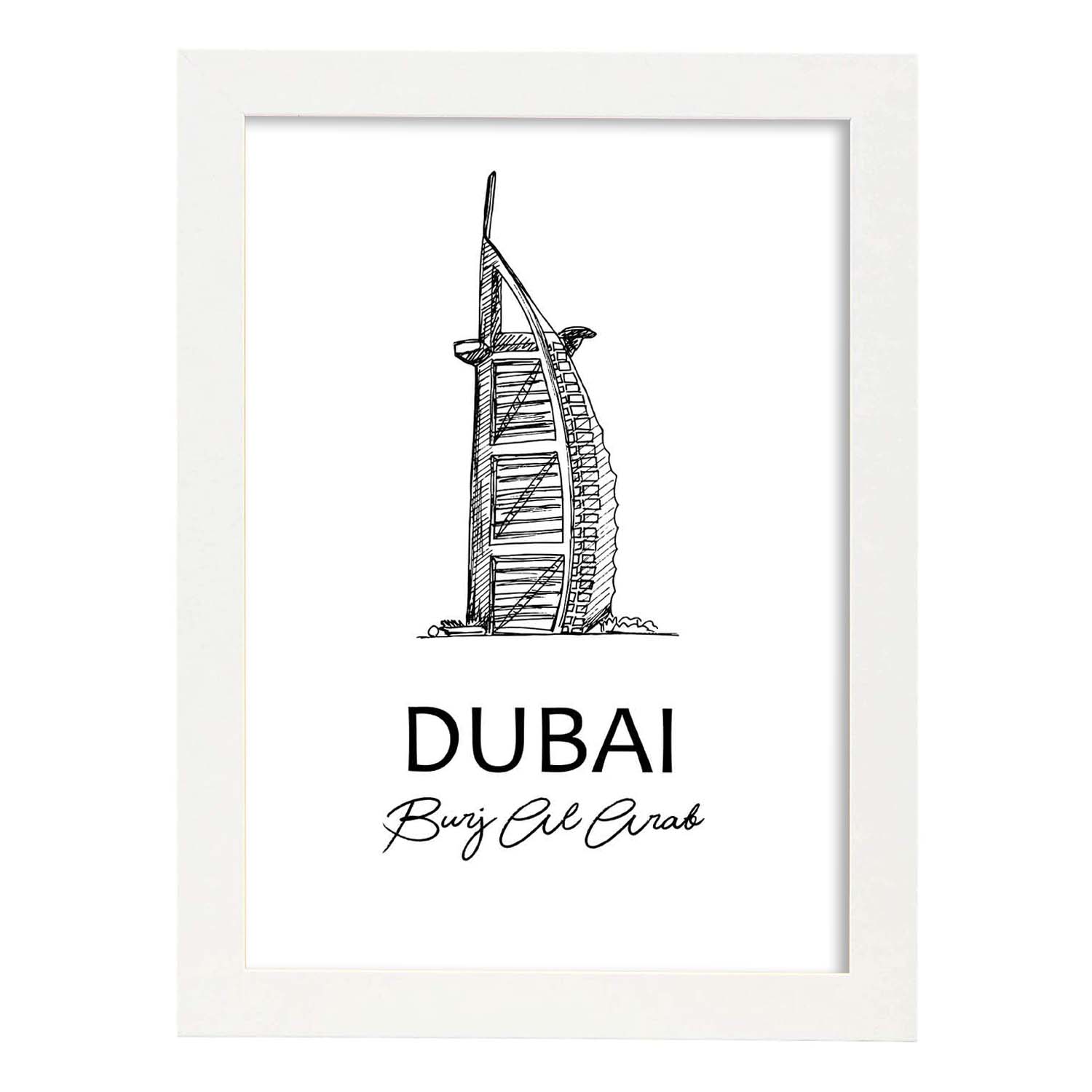 Nacnic Láminas De Monumentos De Dubai - Burj Al Arab