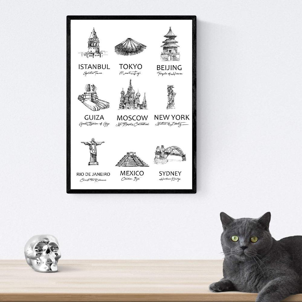 Nacnic Láminas De Monumentos Del Mundo