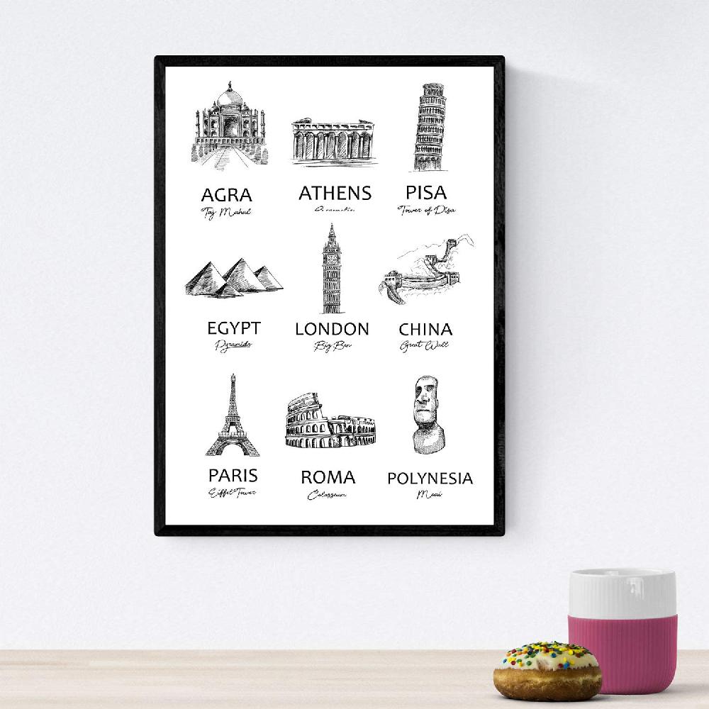 Nacnic Láminas De Monumentos Del Mundo