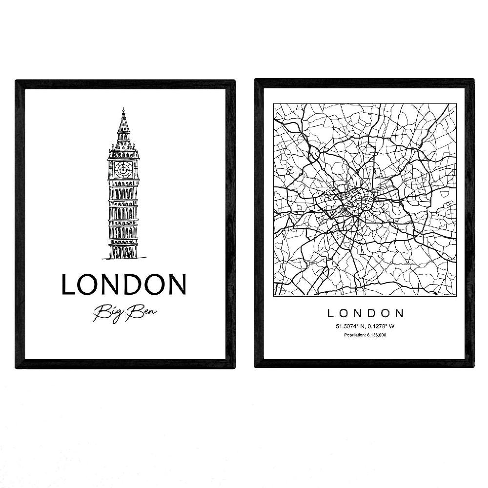 nacnic Láminas de Monumentos Londres - Big Ben