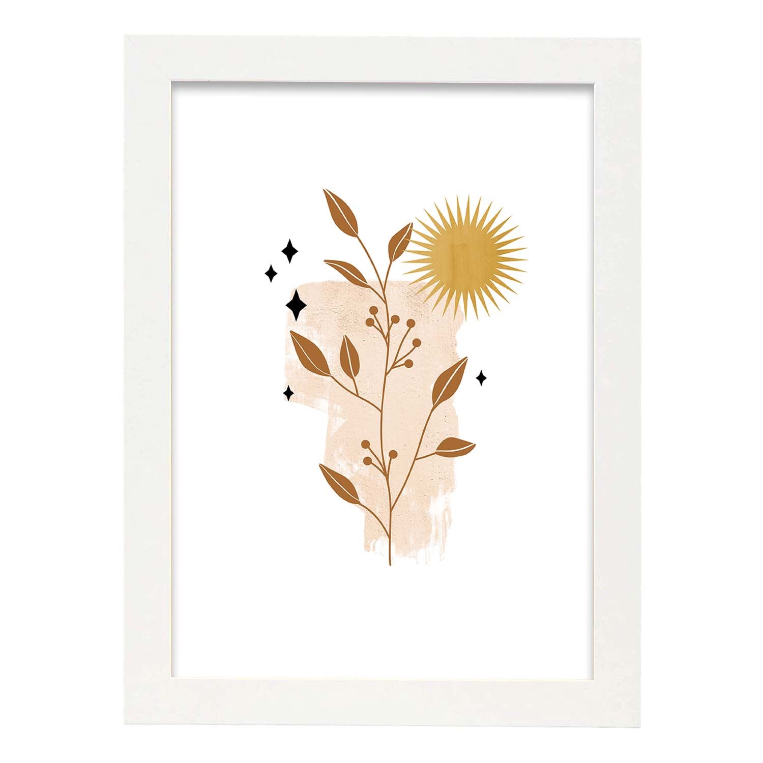 Nacnic Láminas De Plantas Abstractas Acuarela 2