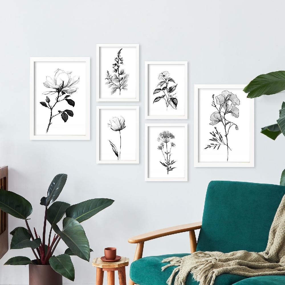 Nacnic Laminas Nacnic De Flores Lineales Set_5