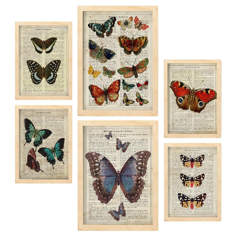 Nacnic Láminas Nacnic Mariposas Para Dormitorio