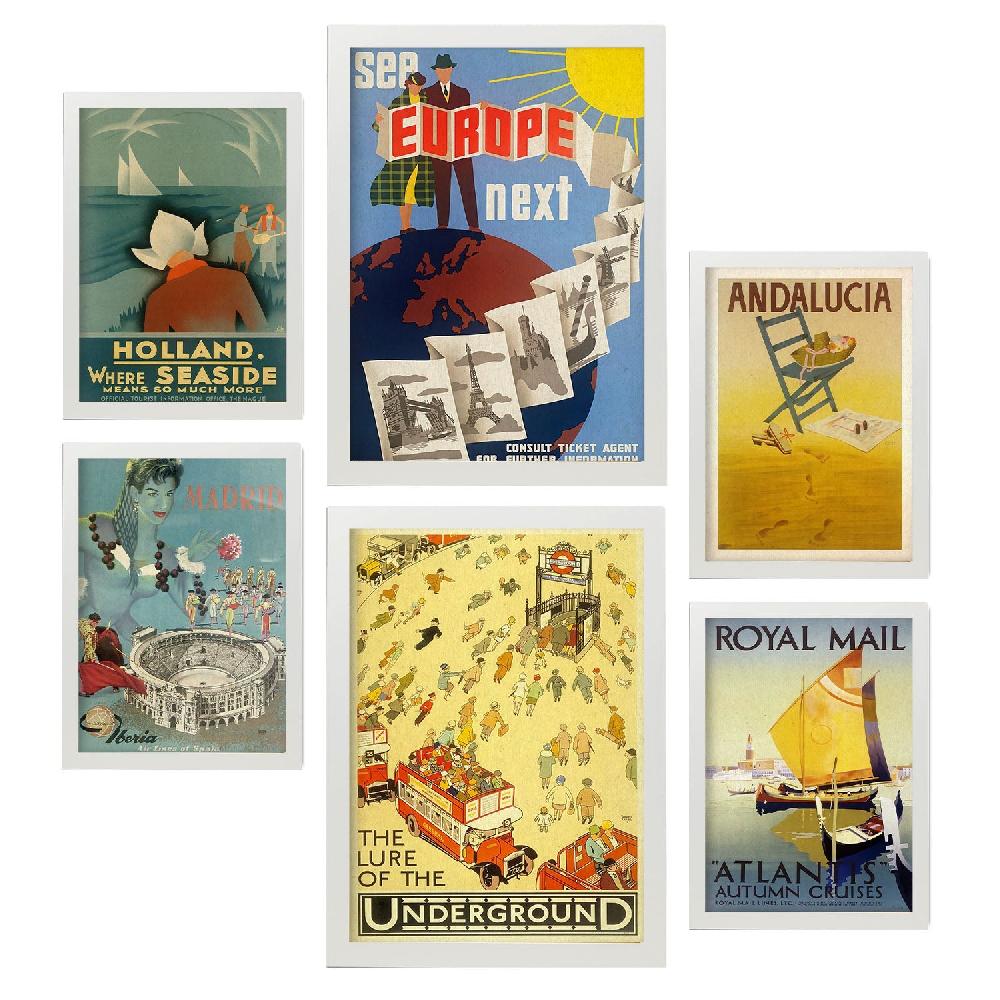 Nacnic Laminas Nacnic Vintage Europa Aestético