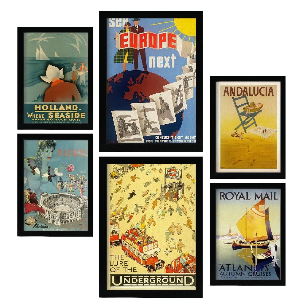 nacnic Laminas Nacnic Vintage Europa Aestético