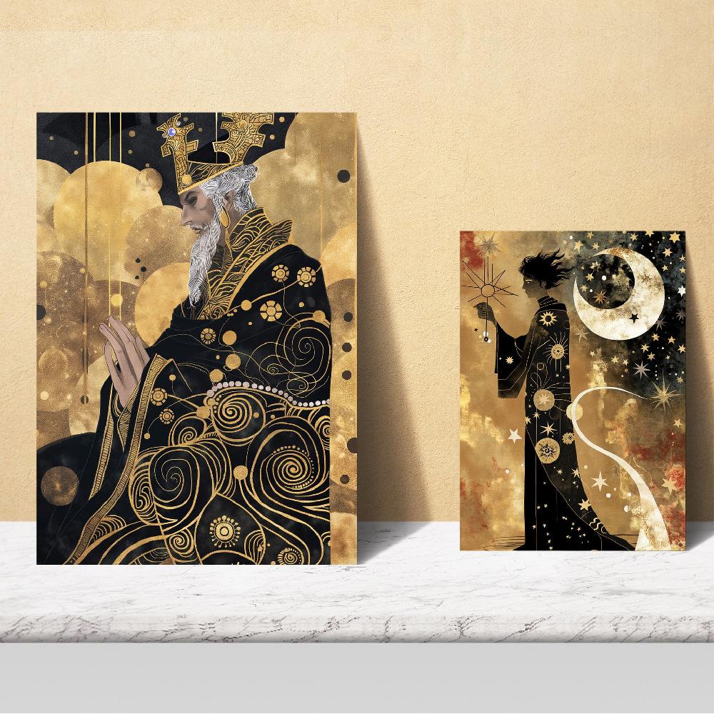 Nacnic Laminas Tarot Arcana En Negro Y Oro