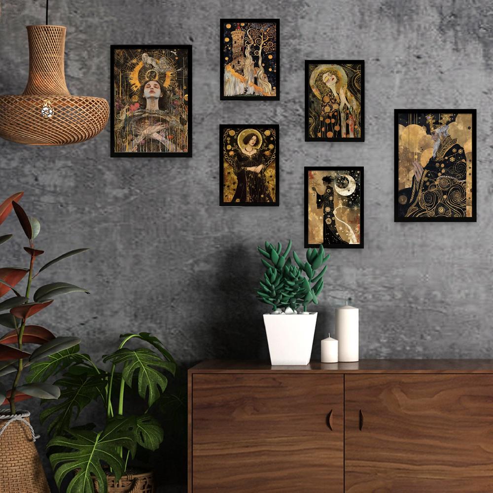 nacnic Laminas Tarot Arcana en Negro y Oro
