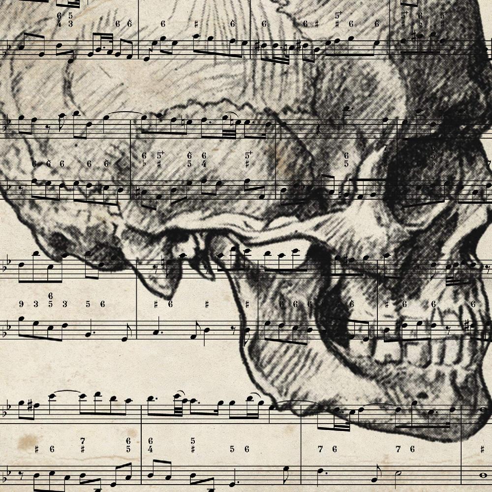 Nacnic Láminas Vintage De Calaveras Con Partitura