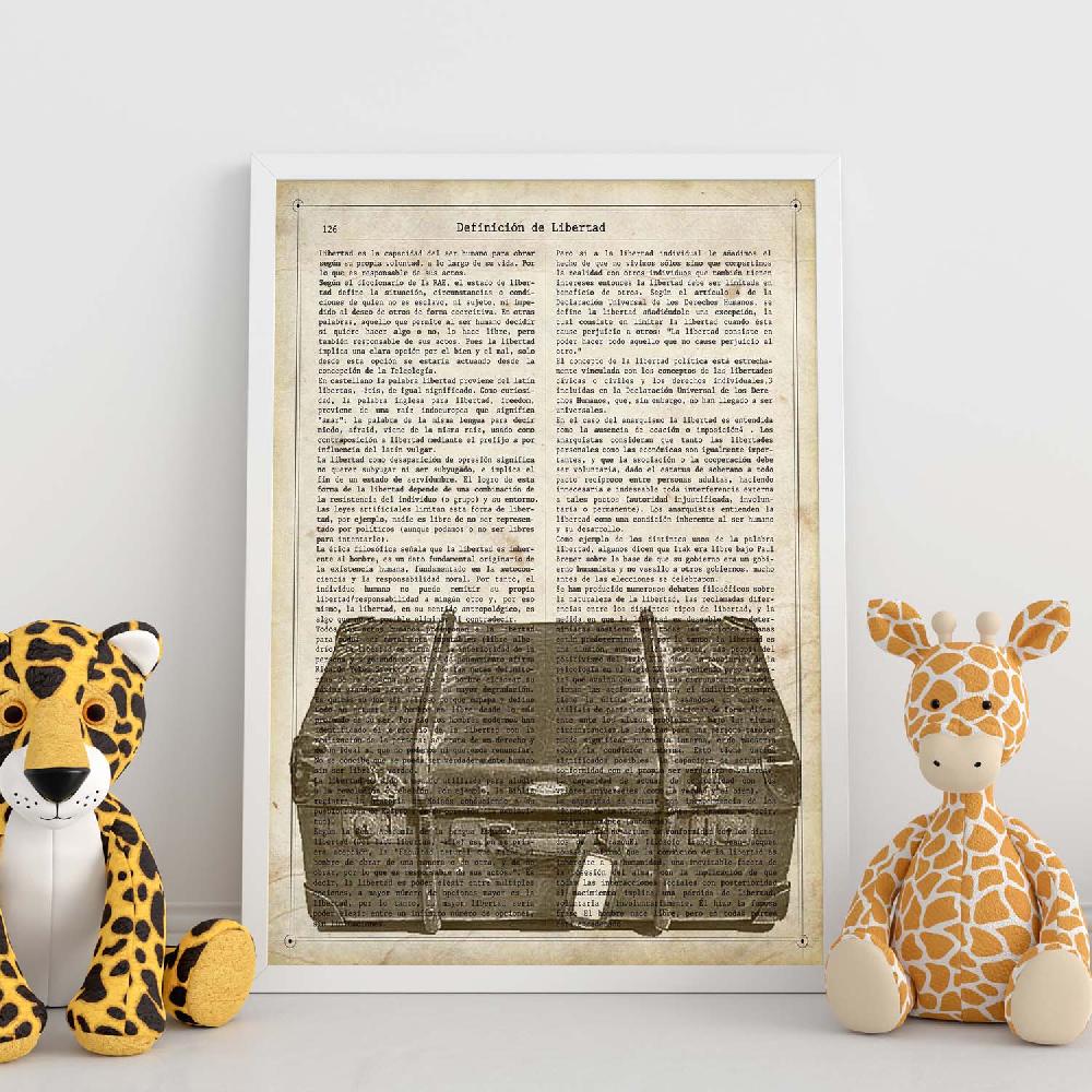 Nacnic Láminas Vintage De Maleta Antigua