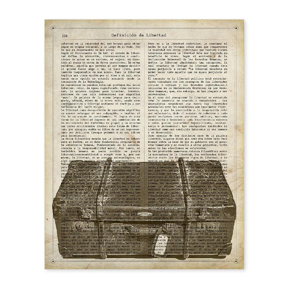 nacnic Láminas Vintage de Maleta Antigua