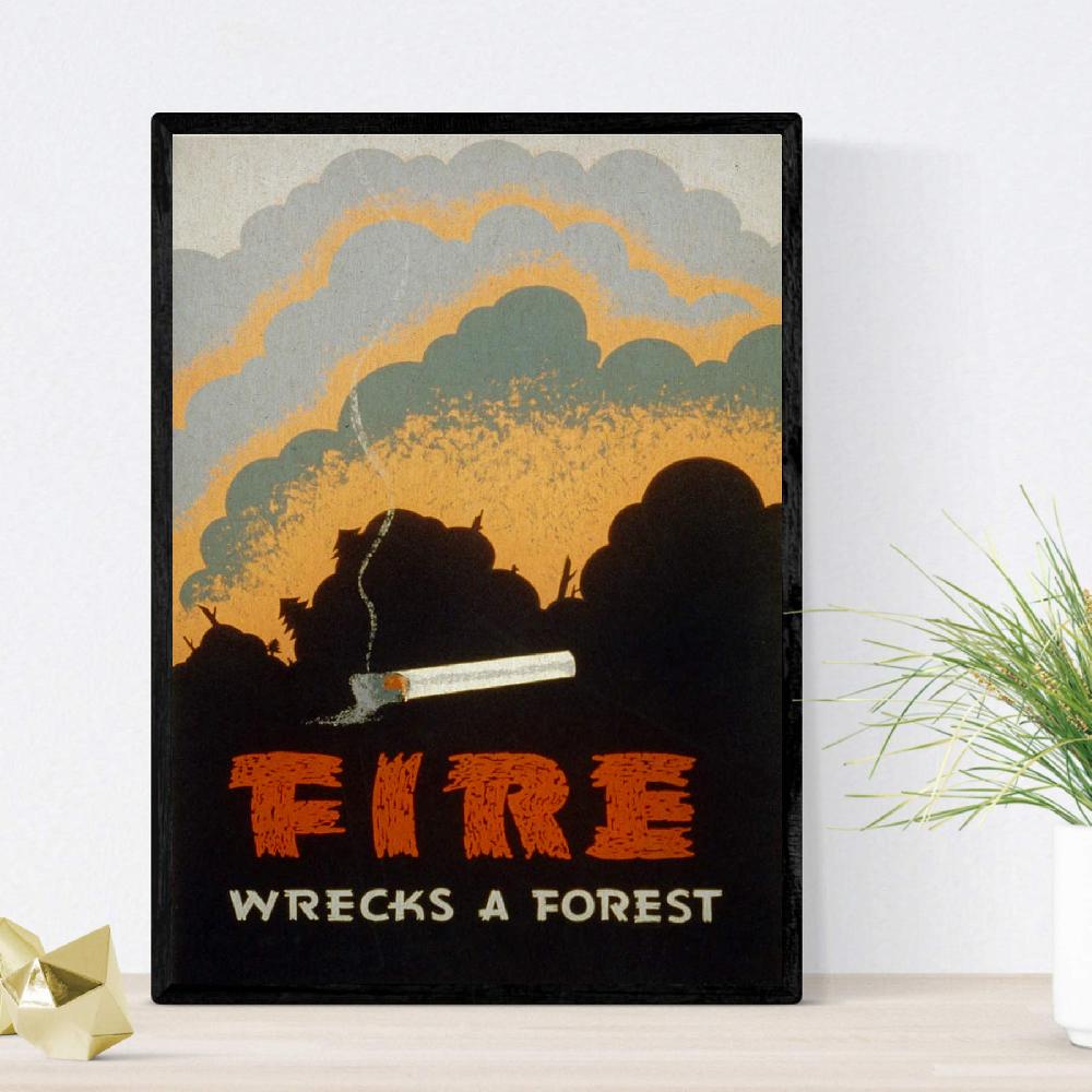 Nacnic Láminas Vintage De Prevención De Fuegos