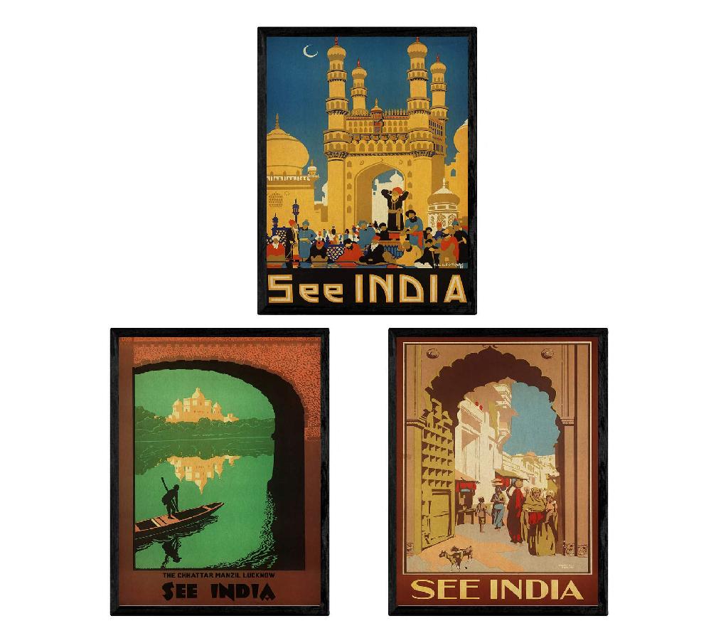 nacnic Láminas Vintage de Publicidad India