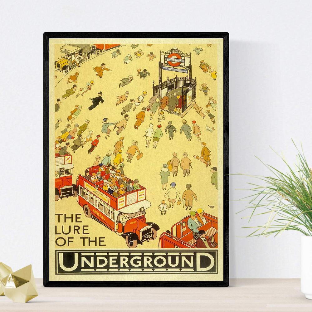 Nacnic Láminas Vintage Del Metro De Londres