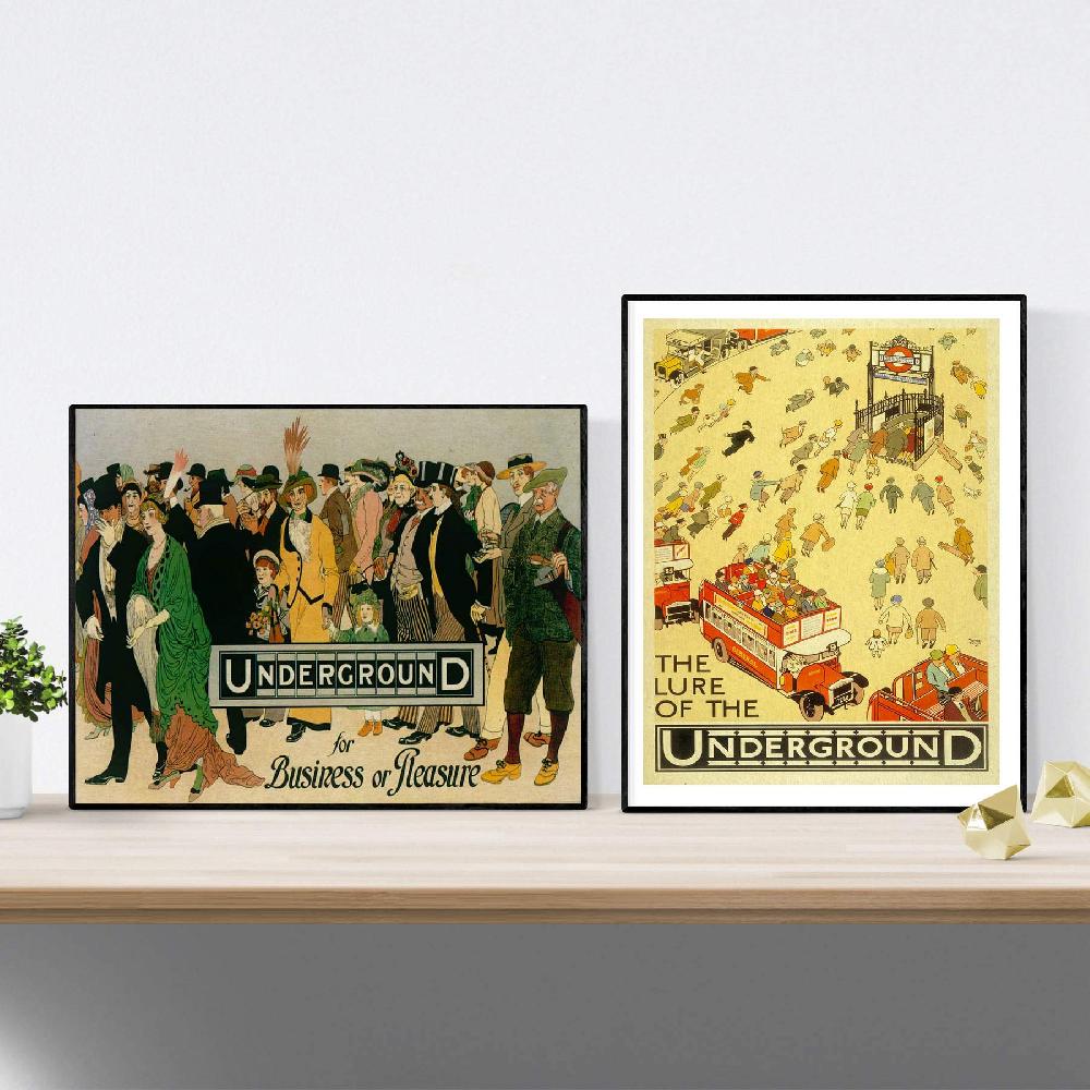 nacnic Láminas Vintage del Metro de Londres