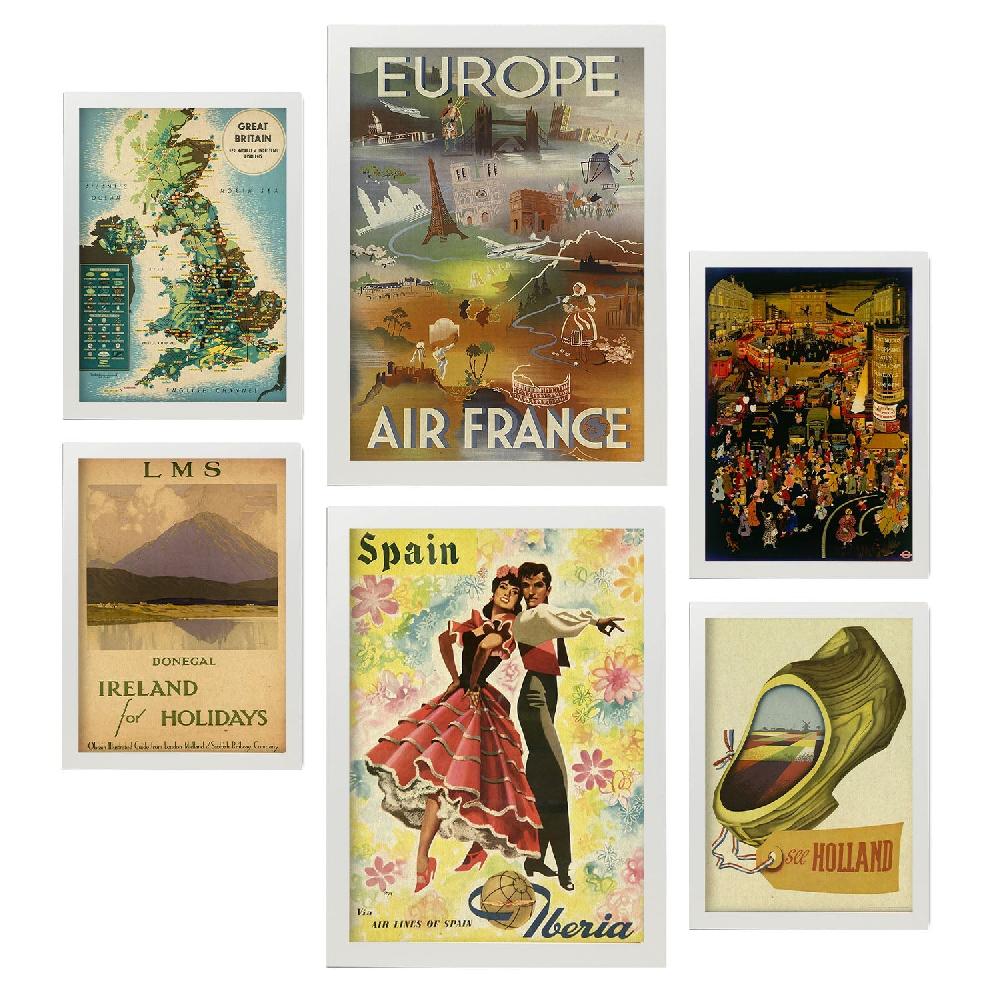 Nacnic Láminas Vintage Europa 2 De Nacnic