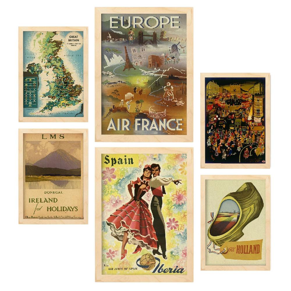 Nacnic Láminas Vintage Europa 2 De Nacnic