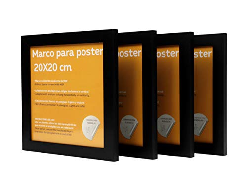 nacnic Marcos Cuadrados Negros (4unid) - Laminas