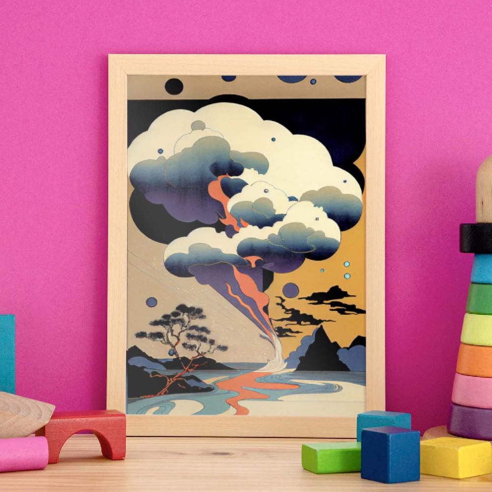 Nacnic Nacnic Lámina Abstracta Surreal Ukiyo 1