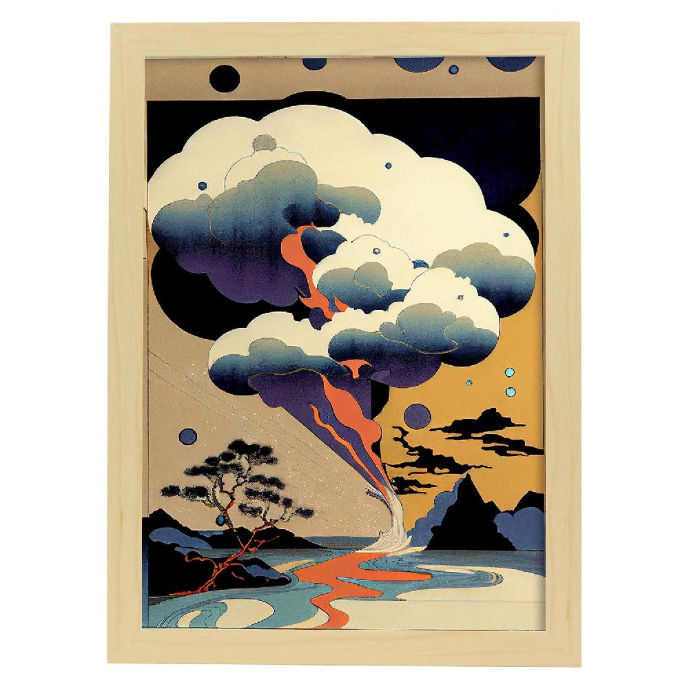 Nacnic Nacnic Lámina Abstracta Surreal Ukiyo 1