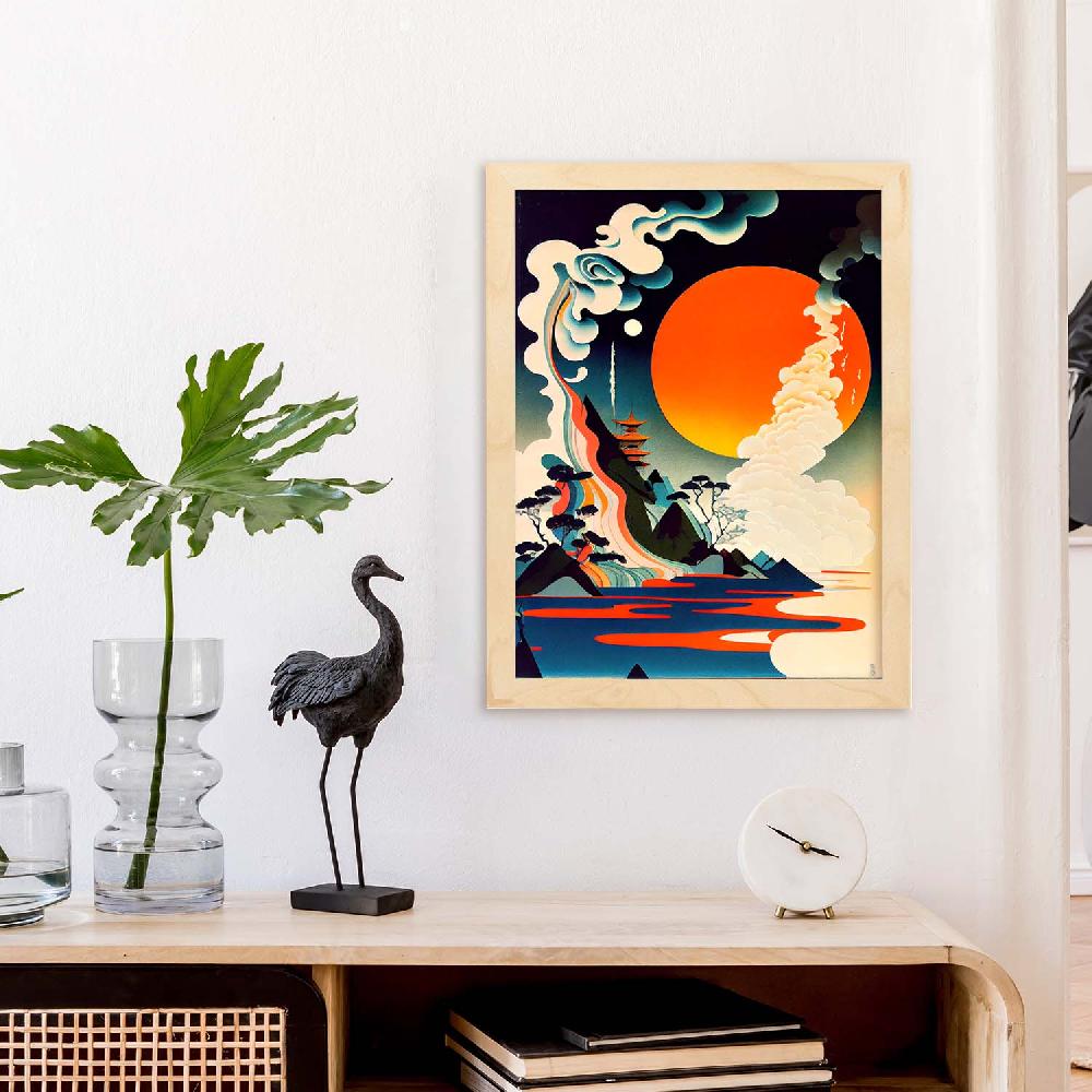 Nacnic Nacnic Lámina Abstracta Surreal Ukiyo 12