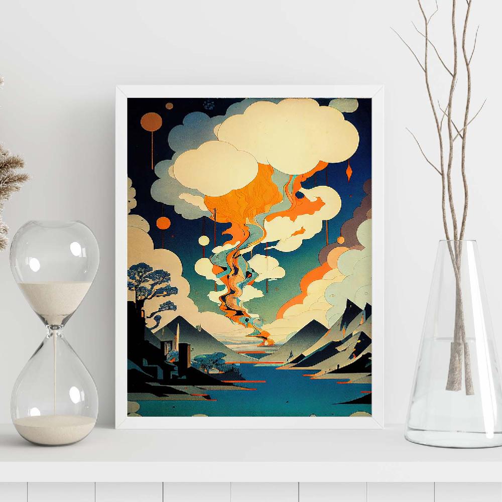 Nacnic Nacnic Lámina Abstracta Surreal Ukiyo 13