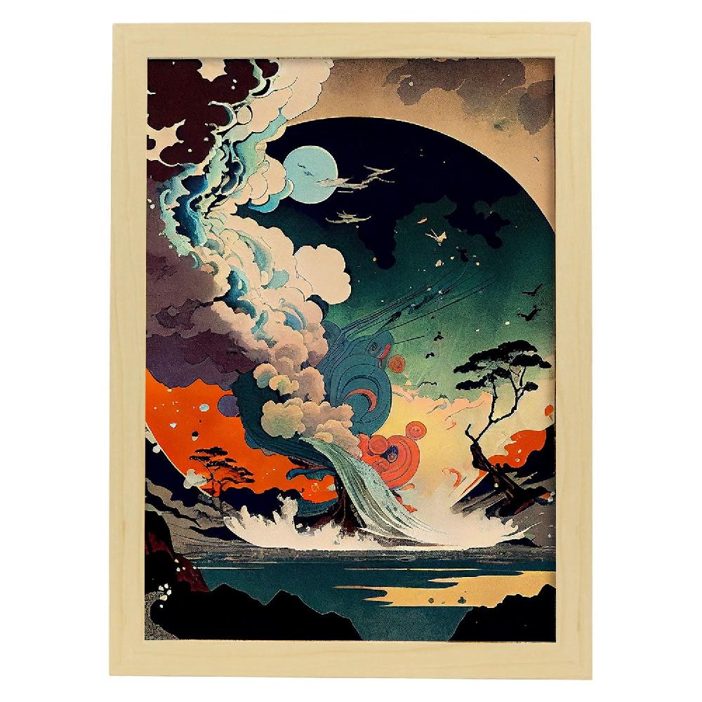 Nacnic Nacnic Lámina Abstracta Surreal Ukiyo 2