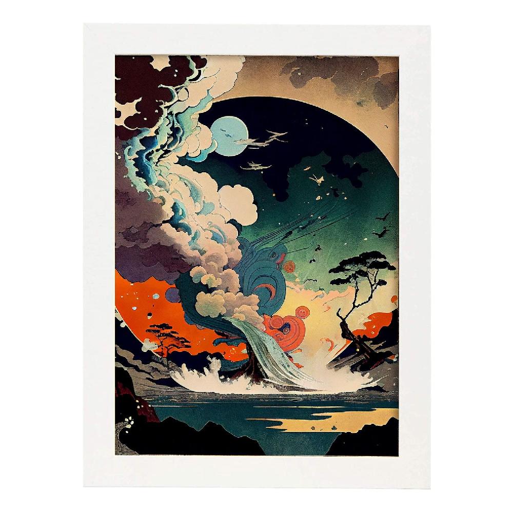 Nacnic Nacnic Lámina Abstracta Surreal Ukiyo 2