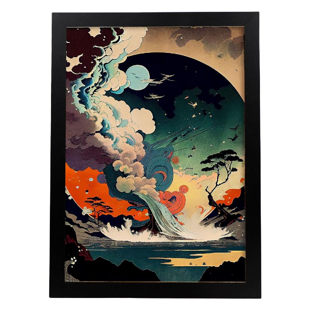 nacnic Nacnic Lámina Abstracta Surreal Ukiyo 2