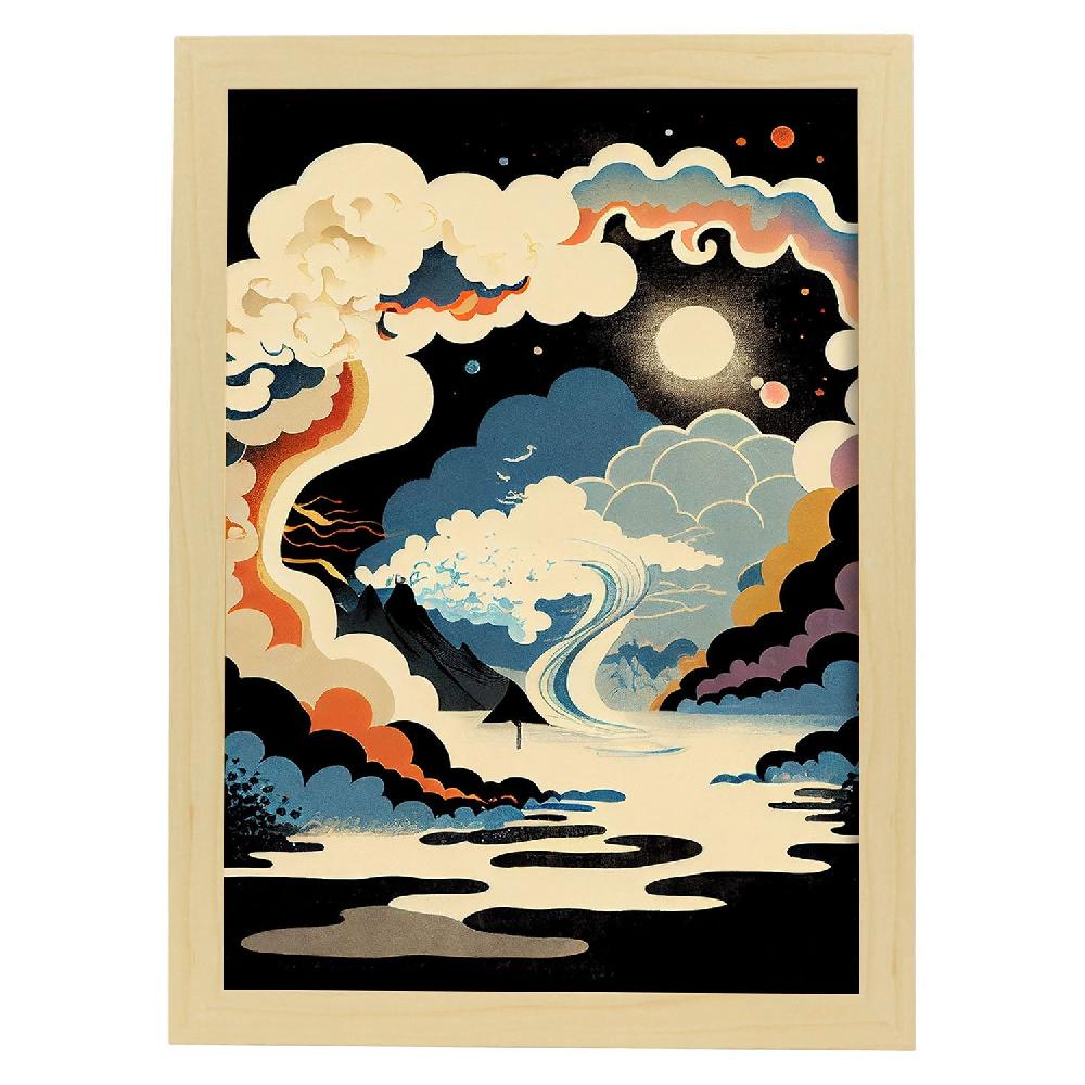 Nacnic Nacnic Lámina Abstracta Surreal Ukiyo 30