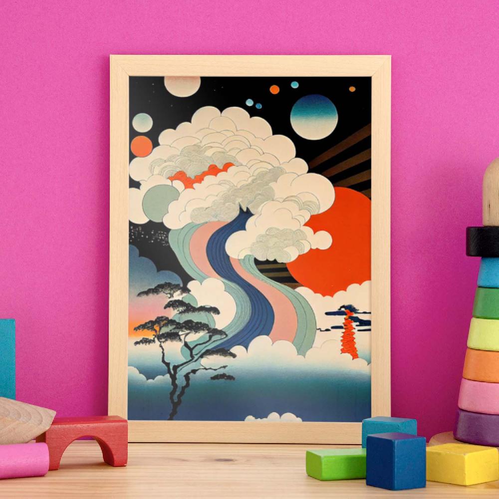 Nacnic Nacnic Lámina Abstracta Surreal Ukiyo 31