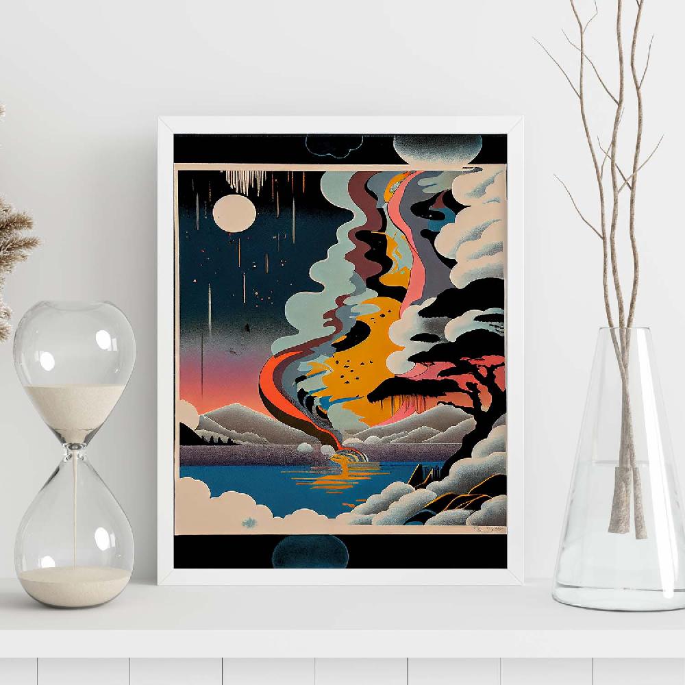Nacnic Nacnic Lámina Abstracta Surreal Ukiyo 34