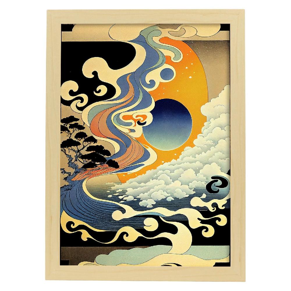 Nacnic Nacnic Lámina Abstracta Surreal Ukiyo 9