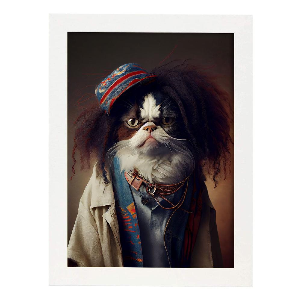 Nacnic Nacnic Lámina De Gato Con Vestido Humano