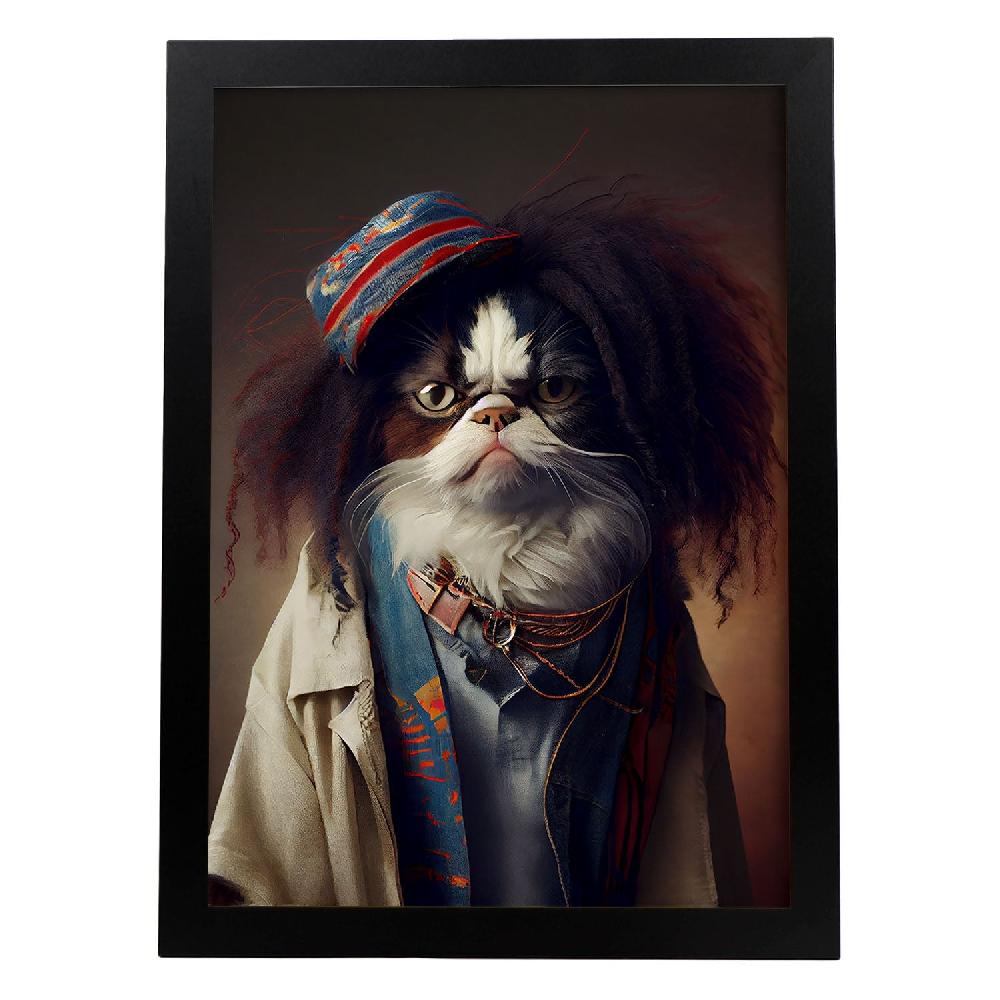 nacnic Nacnic Lámina de Gato con Vestido Humano