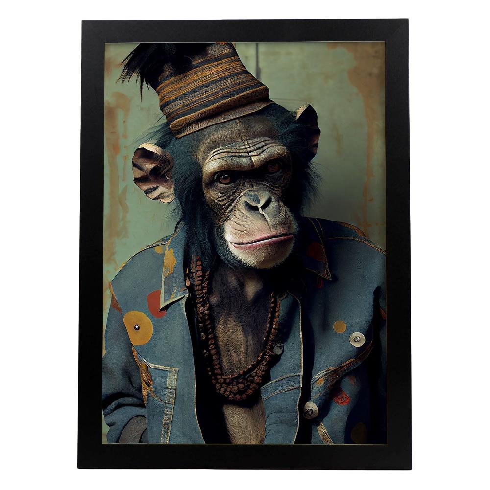 nacnic Nacnic Lámina Estética de Chimpancé Vestido
