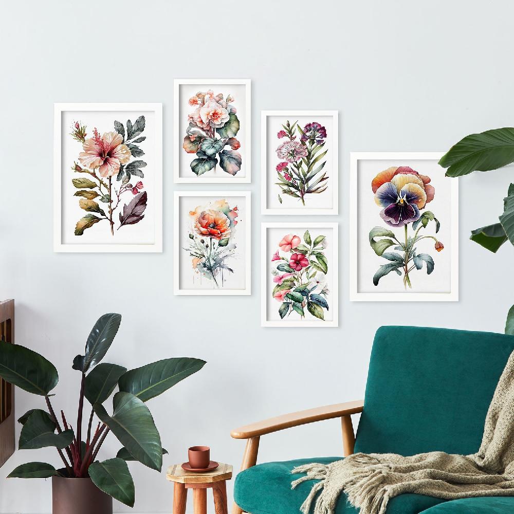 Nacnic Nacnic Láminas De Flores Oscuras Estéticas