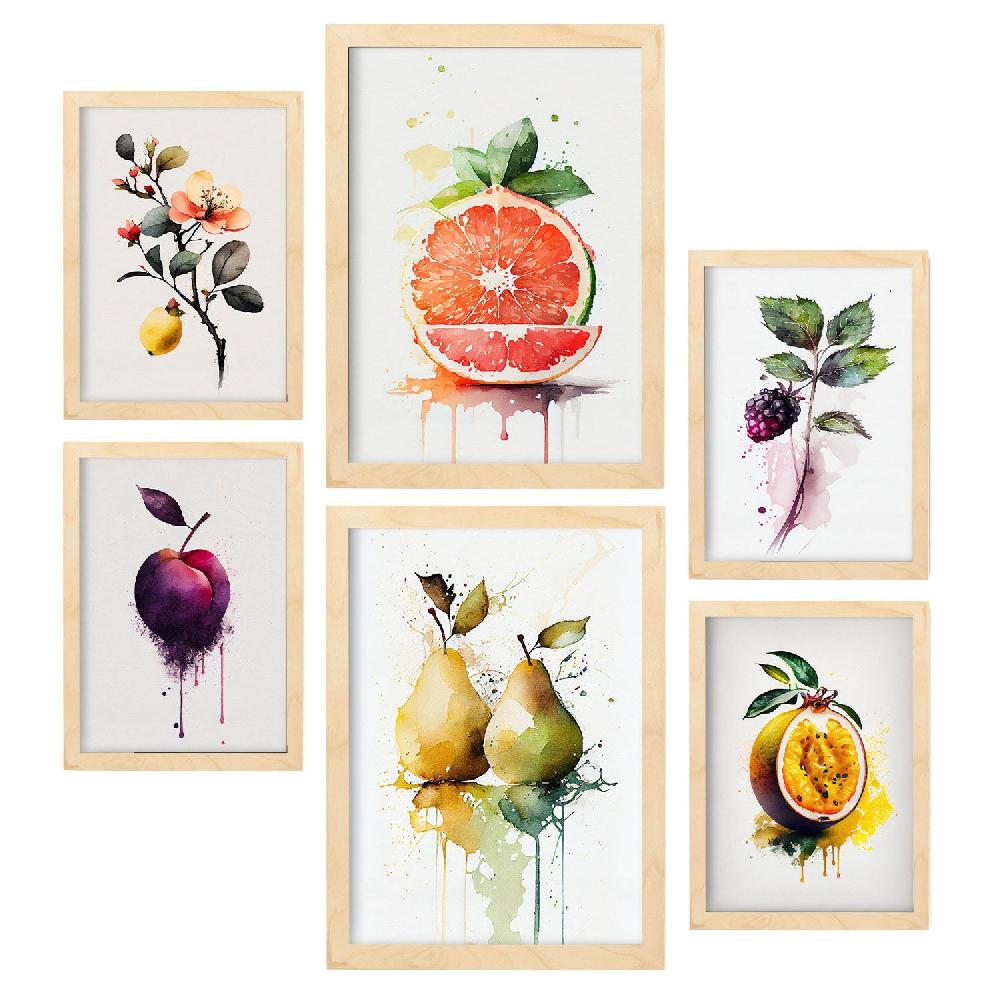 Nacnic Nacnic Láminas De Frutas Acuarela Set_01