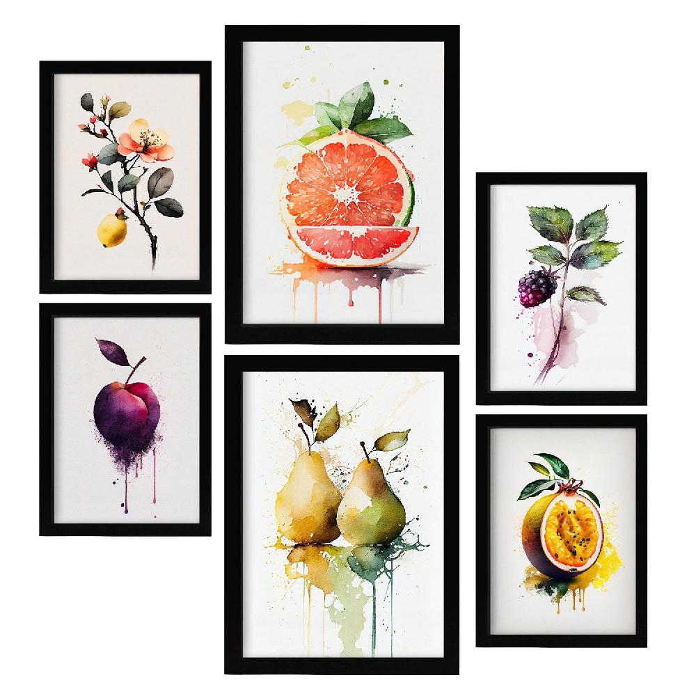 nacnic Nacnic Láminas de Frutas Acuarela Set_01