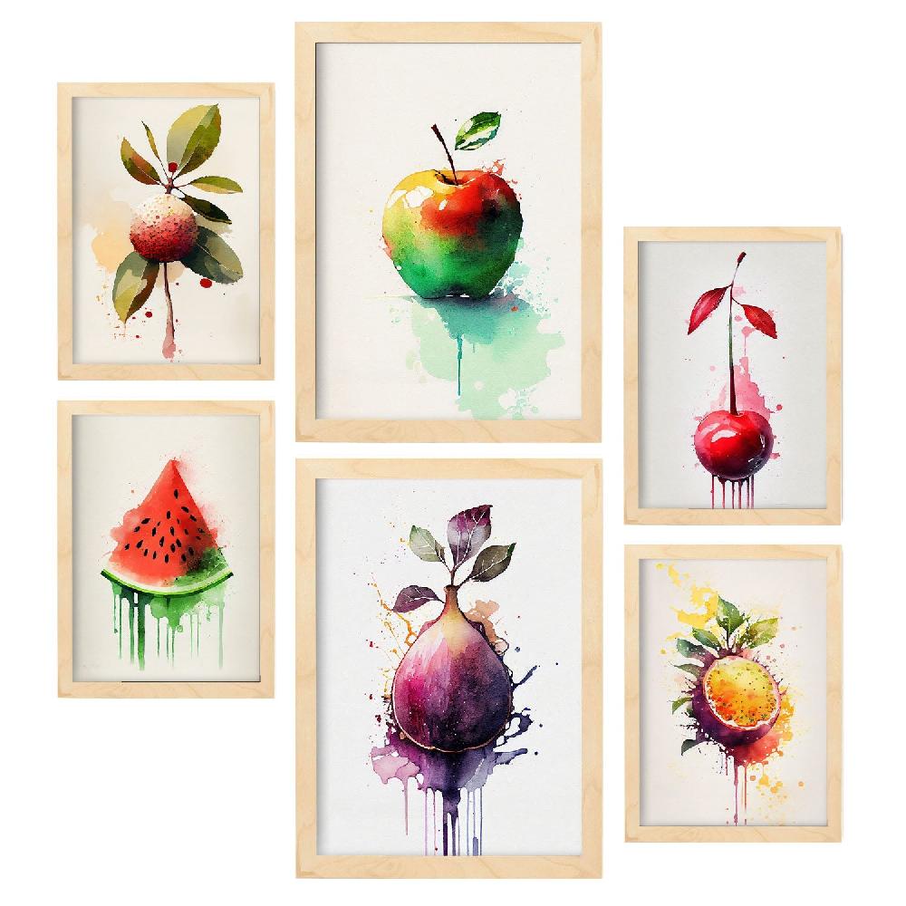 Nacnic Nacnic Laminas De Frutas Acuarela Set_05